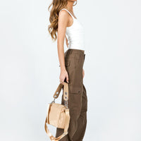 Fallout Mid Rise Cargo Pants Brown