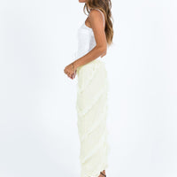Mullins Bias Cut Maxi Skirt Lemon