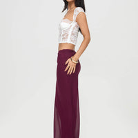 Devon Maxi Skirt Burgundy