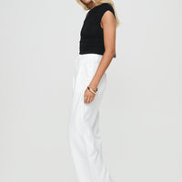 Jazzar Pocket Detail Pleated Pant White