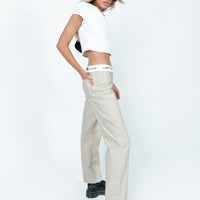 Dava Low Rise Pants Cream
