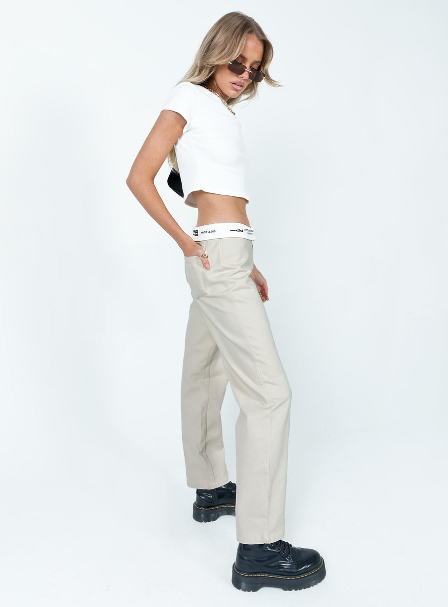 Dava Low Rise Pants Cream