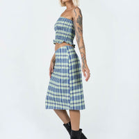 Motel Harriet Skirt Colourpop Check Blue