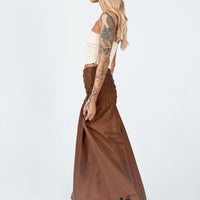 Porto Maxi Skirt Brown