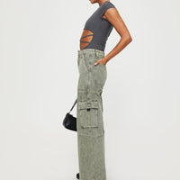 Making History Cargo Jeans Olive