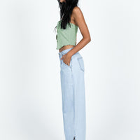 Hogan Straight Leg Jeans Light Wash Denim