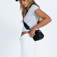 Ragina Longline Denim Shorts White