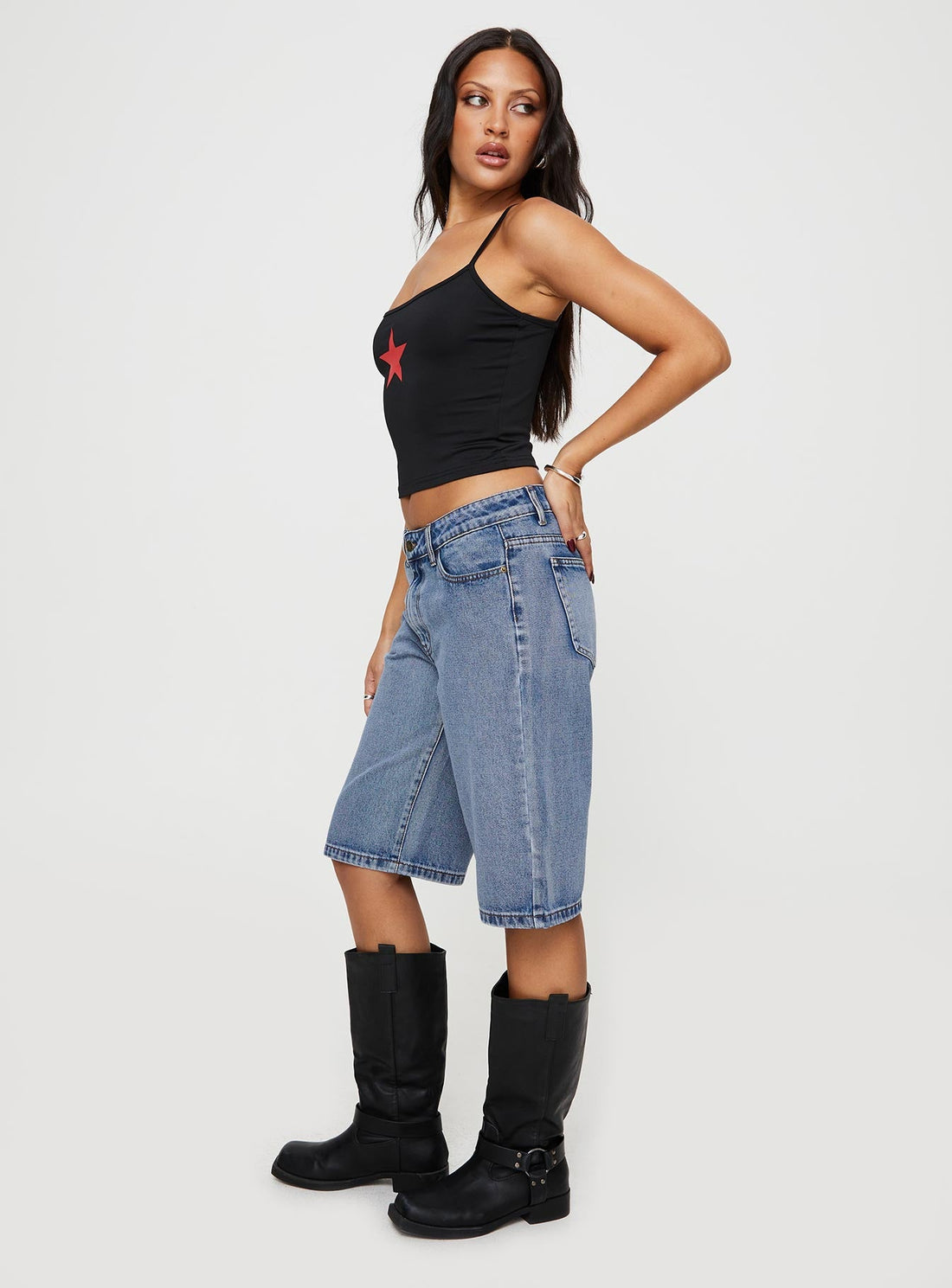 Kurt Denim Culottes Acid Wash