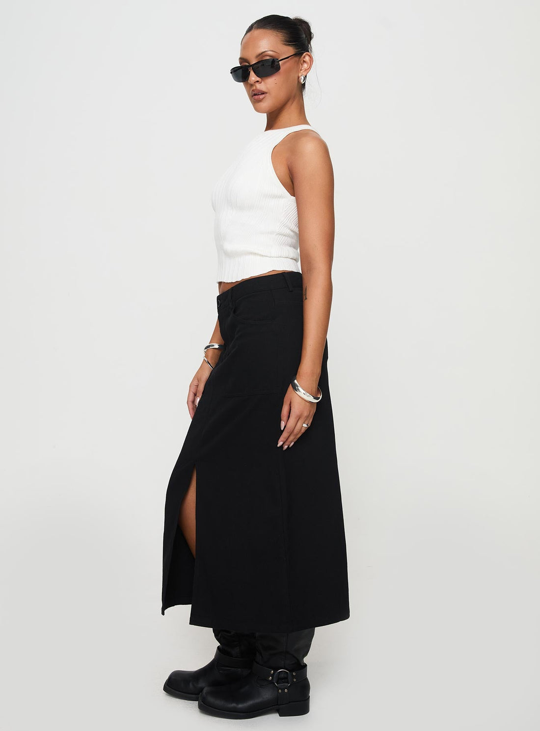 Sumac Midi Skirt Black