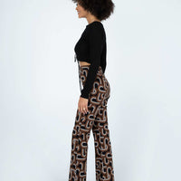 Motel Zoven Trouser Tonal Interlink Black