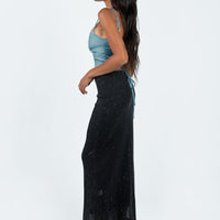 Harriette Maxi Skirt Black Lurex