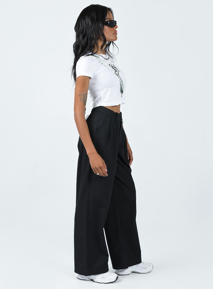 Mertyl Asymmetric Pants Black
