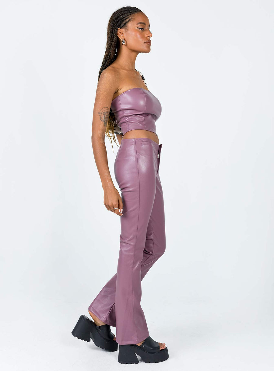Motel Zalor Trouser PU Purple