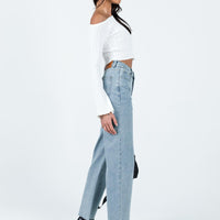 Pyrene Straight Leg Jeans Mid Wash Denim
