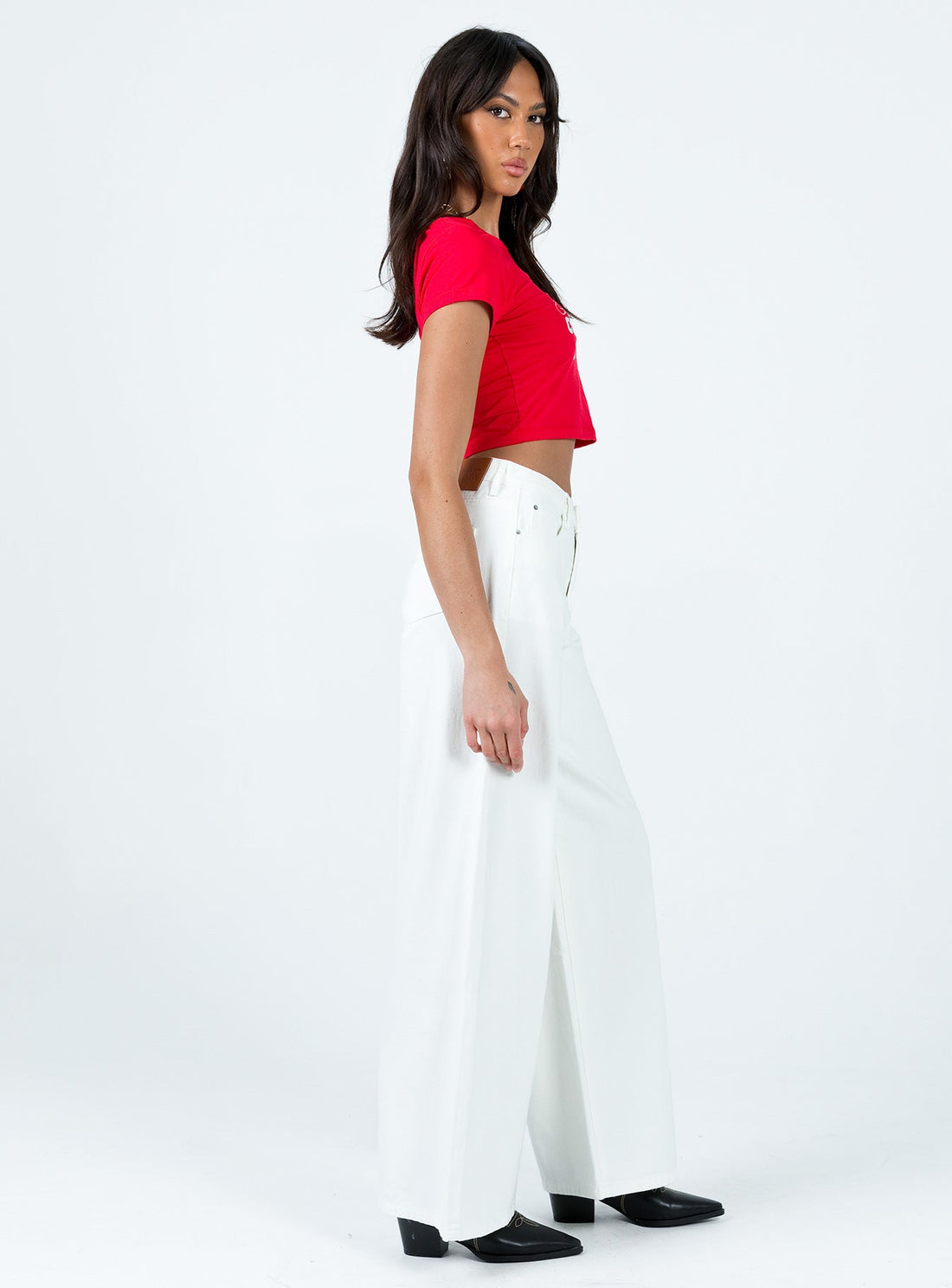 Patridge Wide Leg Jeans White