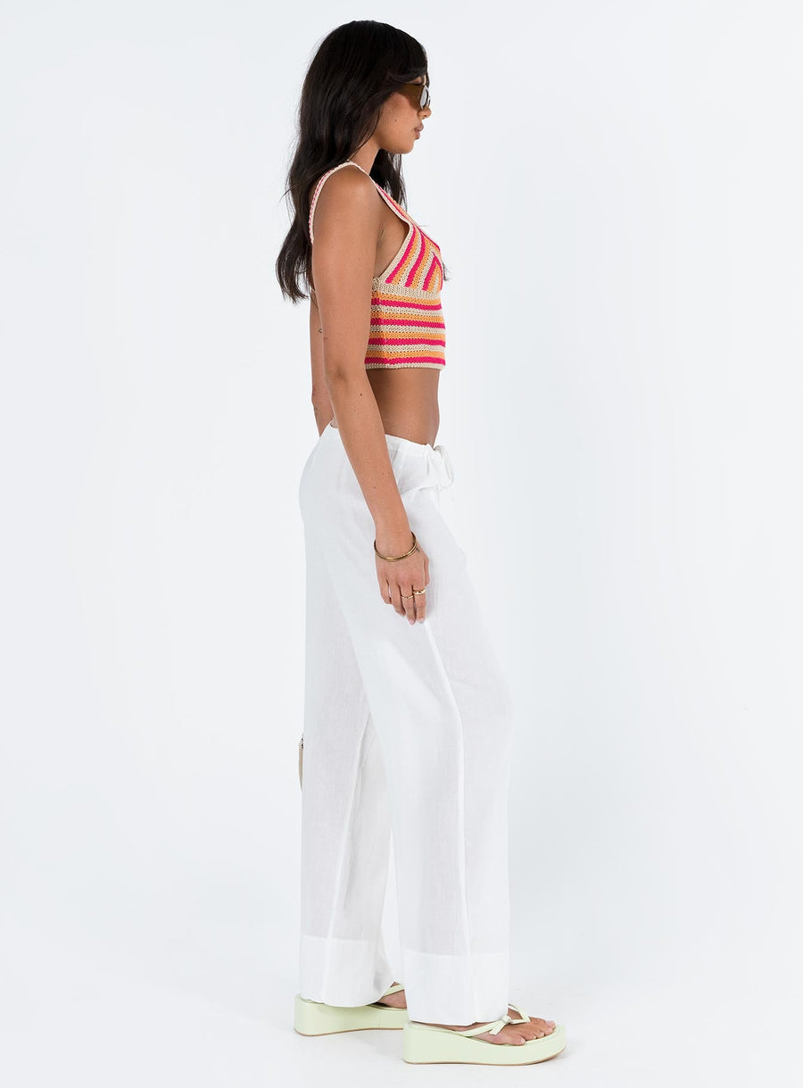 Euro Dreaming Palazzo Pants White