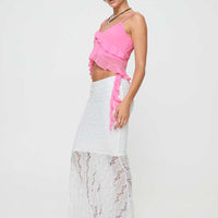 Date Night Maxi Skirt White