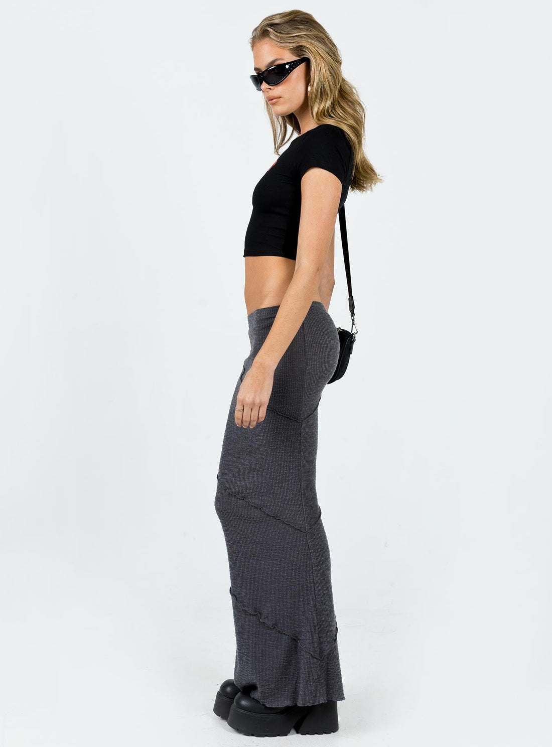Oscar Maxi Skirt Grey
