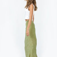 Raven Mid Rise Skirt Sage