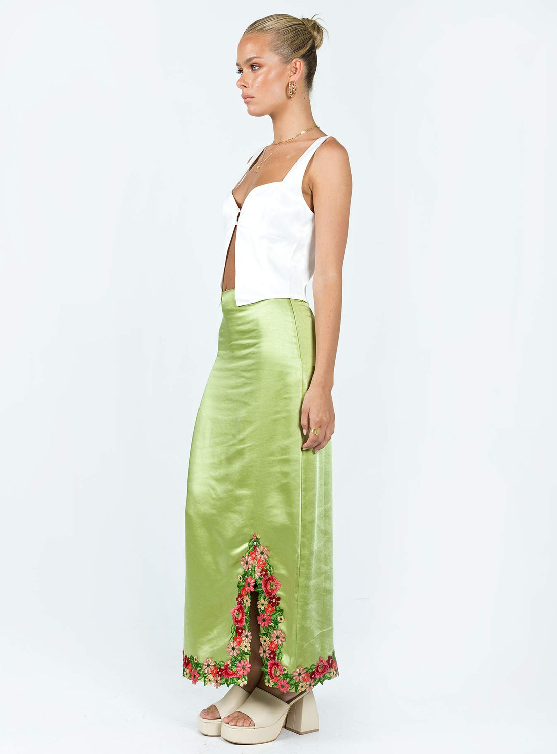 Kenzie Maxi Skirt Green