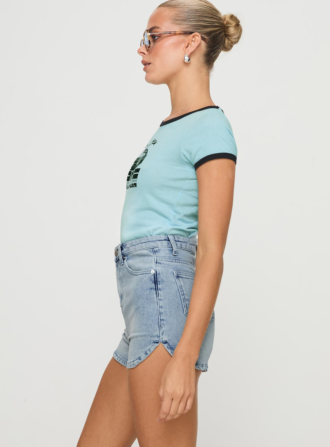 Richardsons Denim Shorts Light Blue Wash