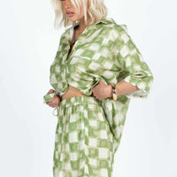 Franke Checkerboard Set Green / Beige