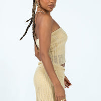 Macaulay Knit Mini Skirt Beige