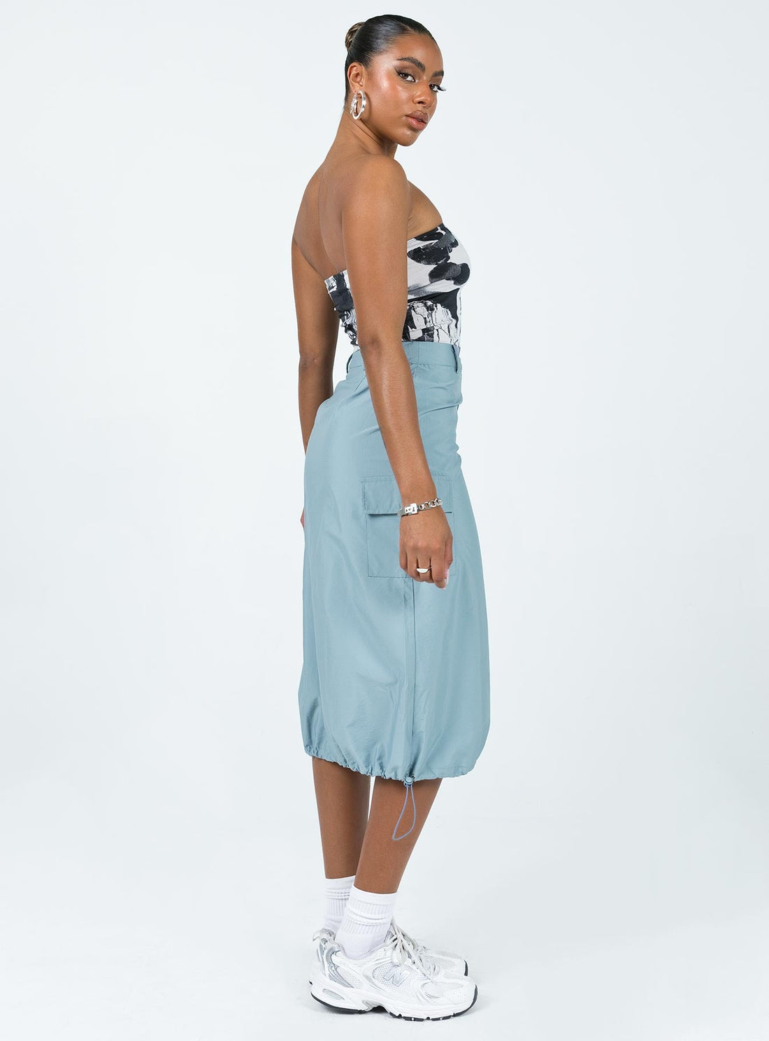 Tinba Midi Skirt Blue