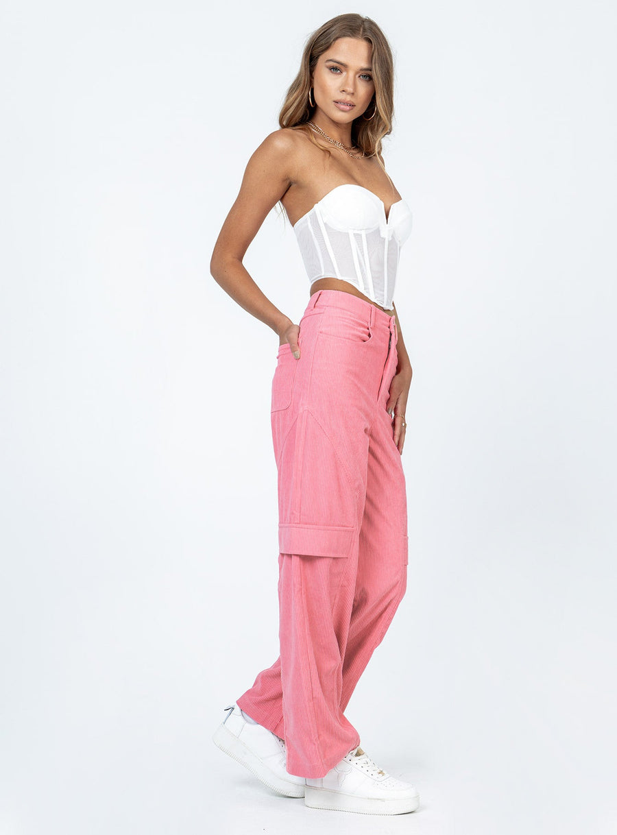 City Loop Cord Pant Pink