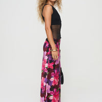 Joder Maxi Skirt Purple Floral