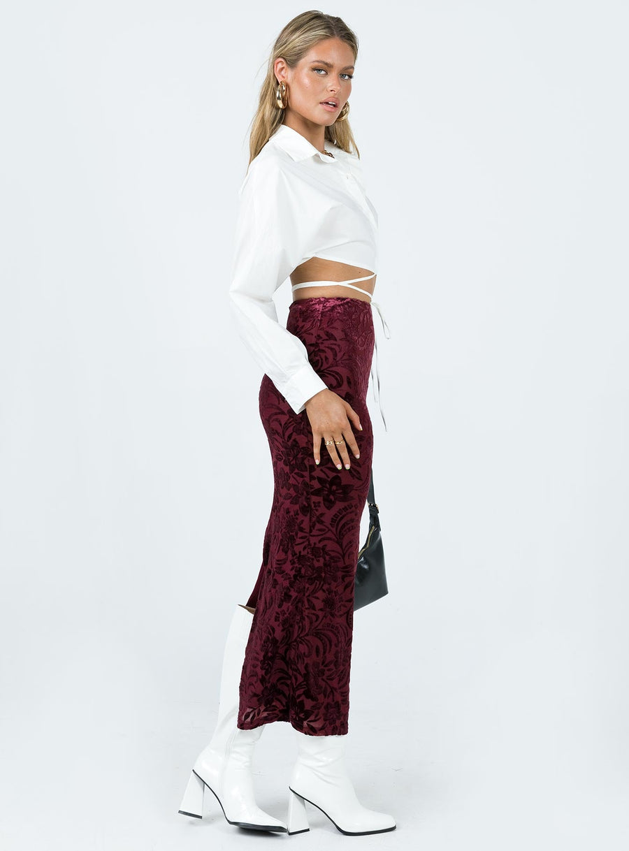 Tomkins Burn Out Midi Skirt