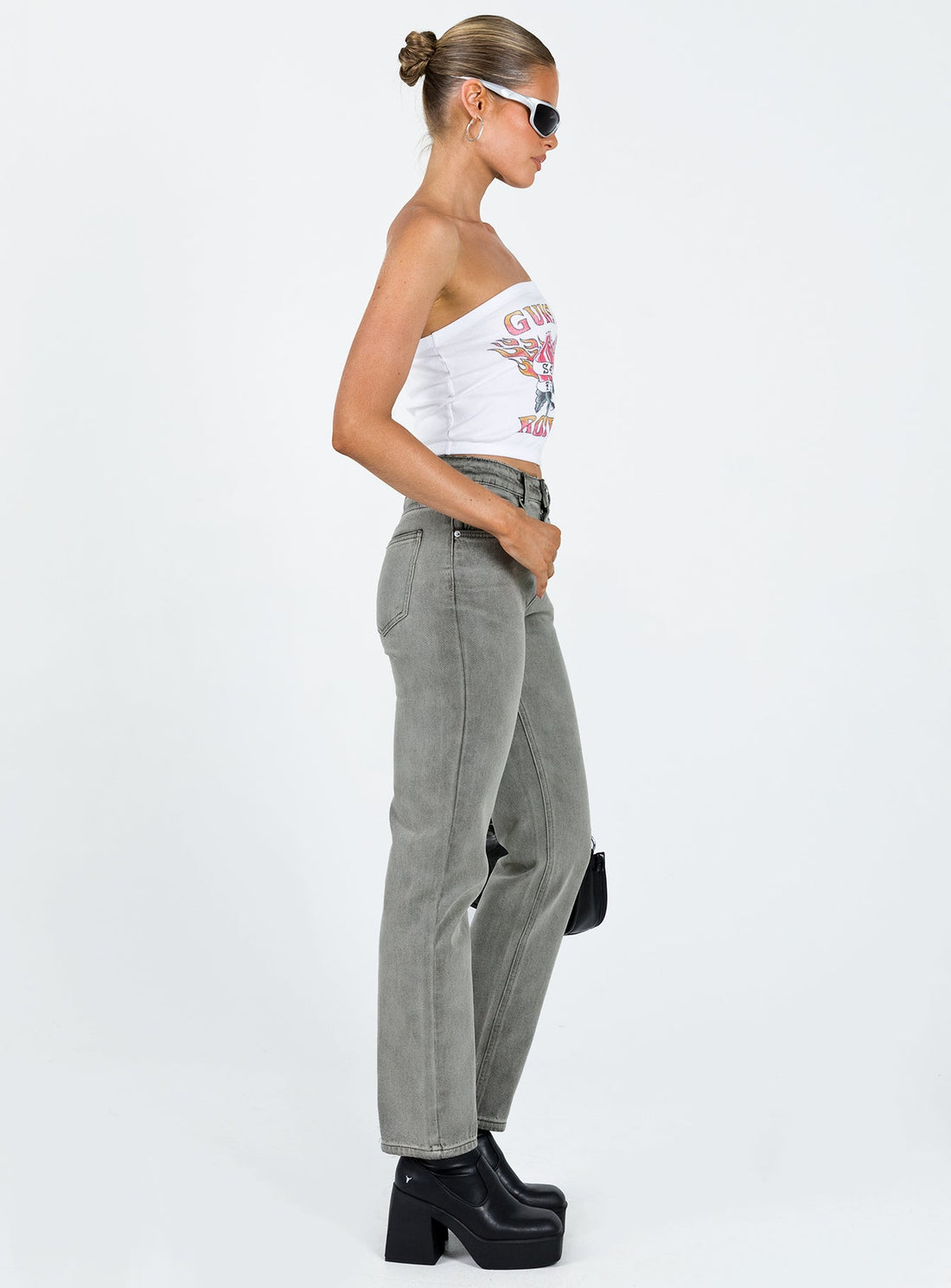 Tangmere Mid Rise Slim Jeans Grey