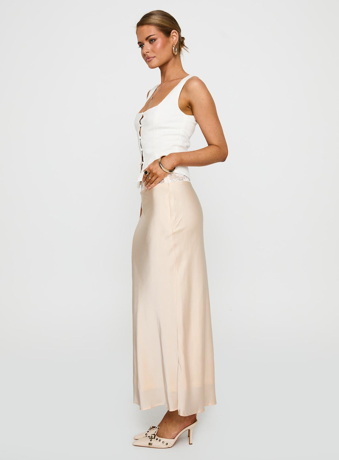 The Charmaine Maxi Skirt Cream
