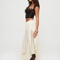 Madame Lace Maxi Skirt Cream