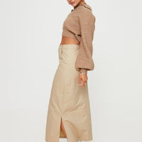 Devine Cargo Maxi Skirt Stone