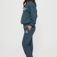 Princess Polly Track Pant Navy / White