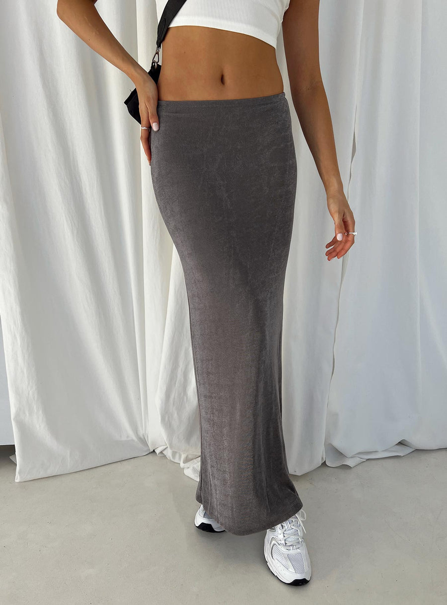 Harriette Maxi Skirt Slate Grey