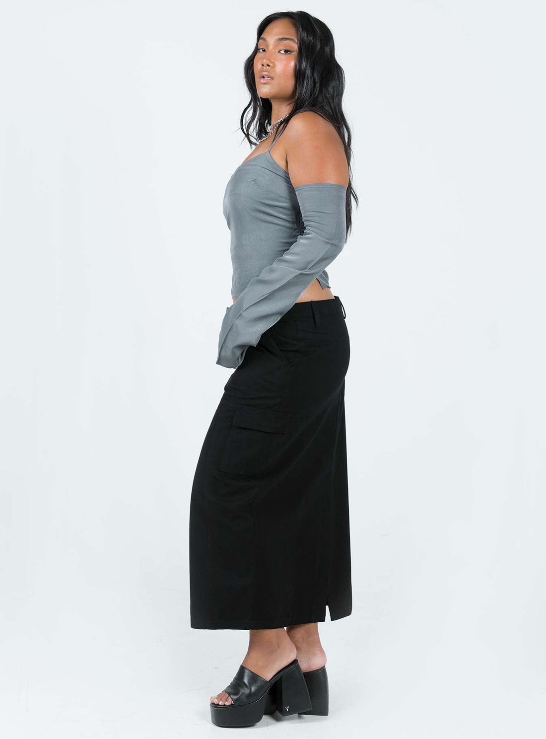 Motel Widya Skirt Panama Black