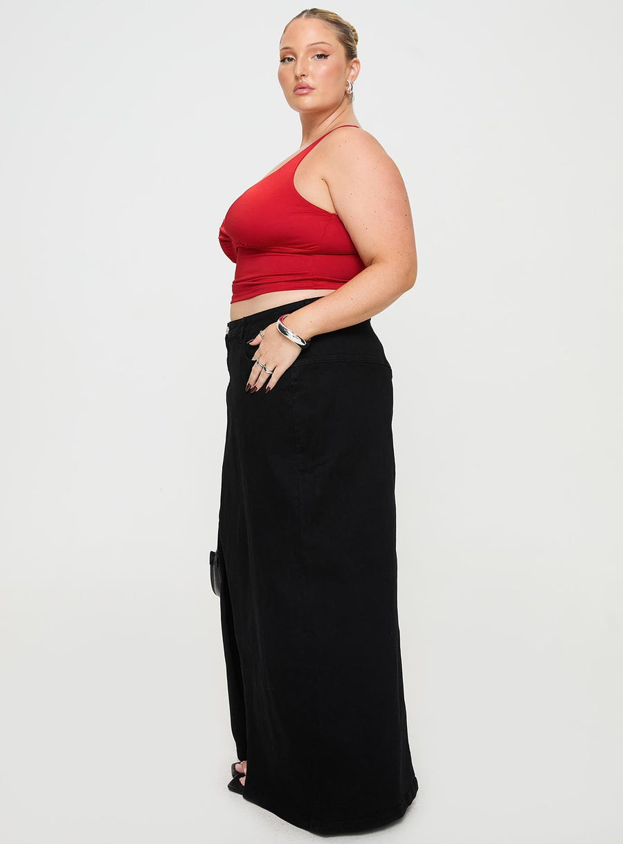 Batkins Maxi Skirt Black Curve