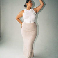 Oscar Maxi Skirt Beige Curve