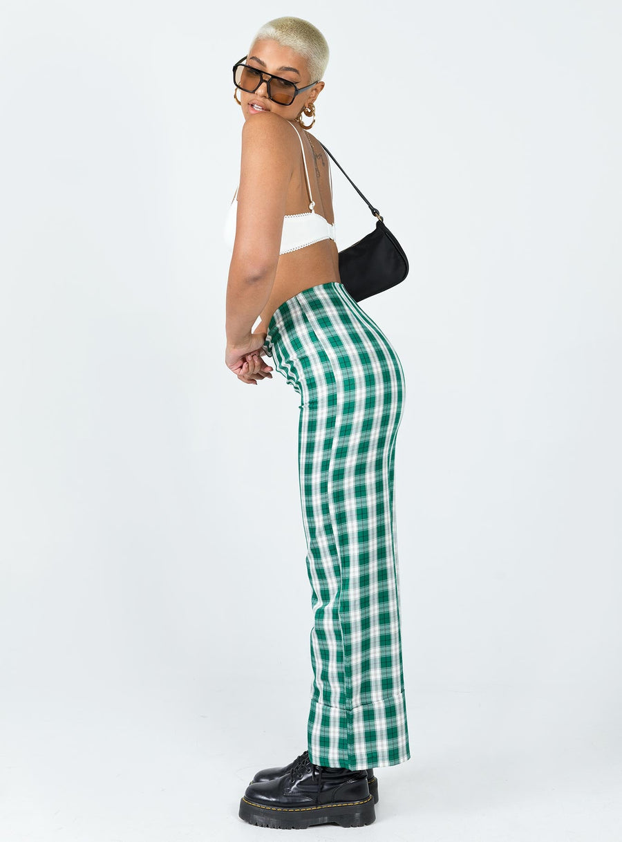 Euros Pants Green Tartan