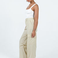 Pegley Nylon Cargo Pants Beige