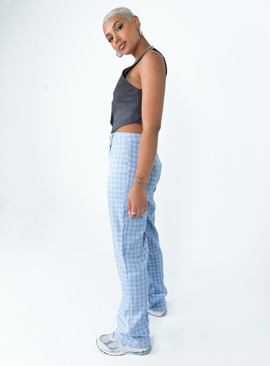 Titius Pants Blue Check