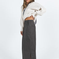 Devine Cargo Maxi Skirt Slate