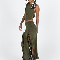 Rendezvous Maxi Skirt Olive