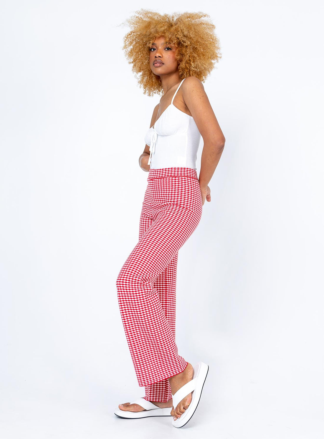 Love Galore Pants Red/White