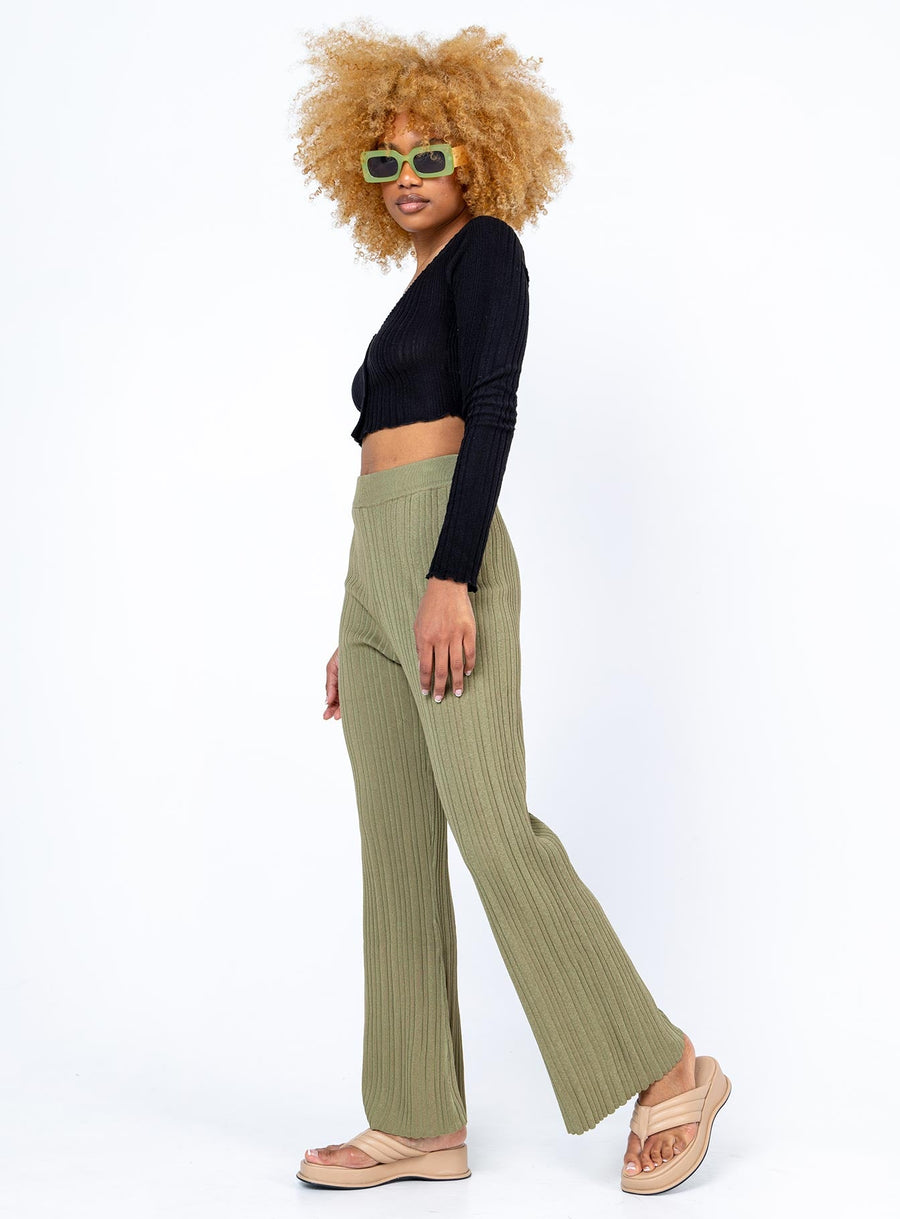 Reah Knit Pants Green