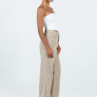 Kalinda Jeans Beige Cord