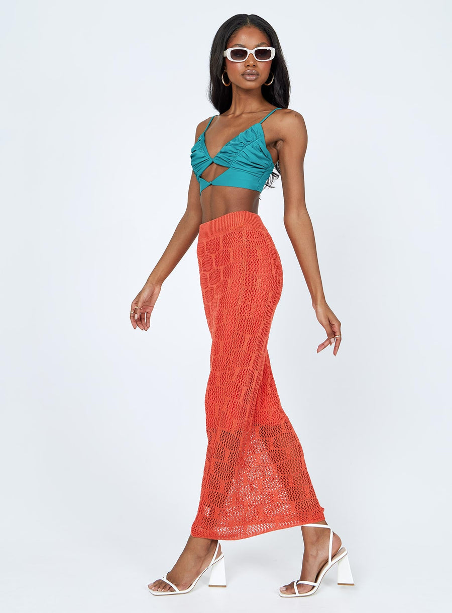 Archie Maxi Skirt Red