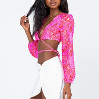 Nahla Knot Mini Skirt White